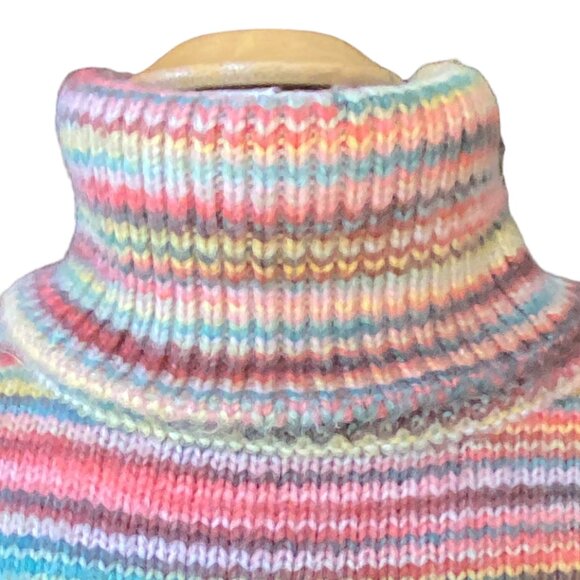 Love Token Holly Space Dye Turtleneck Sweater Sz S Multicolor Coastal Winter - Picture 3 of 13